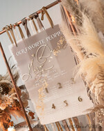 TISCHPLÄNE UND WILLKOMMENSCHILDER FÜR HOCHZEITEN Plexi Gold / Samt Elegantes klares Hochzeitsset Acryl Finde deinen Platz, personalisierter Hochzeits-Ombre Beige Tischplan, klares transparentes Tan und Gold modernes klares transparentes Sitzdiagramm, 3D elegantes Finde deinen Platz - Sitzplan, goldener Luxus Hochzeits Tischplan, Hochzeitsdekoration mit goldenen Buchstaben - Goldenes Empfangsschild - Individuelles Tan Zeremonieschild.31
