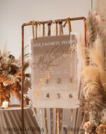 TISCHPLÄNE UND WILLKOMMENSCHILDER FÜR HOCHZEITEN Plexi Gold / Samt Elegantes klares Hochzeitsset Acryl Finde deinen Platz, personalisierter Hochzeits-Ombre Beige Tischplan, klares transparentes Tan und Gold modernes klares transparentes Sitzdiagramm, 3D elegantes Finde deinen Platz - Sitzplan, goldener Luxus Hochzeits Tischplan, Hochzeitsdekoration mit goldenen Buchstaben - Goldenes Empfangsschild - Individuelles Tan Zeremonieschild.31