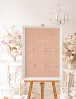 TISCHPLÄNE UND WILLKOMMENSCHILDER FÜR HOCHZEITEN Plexi Gold / Samt Rosa und Gold Modernes Acryl Sitzplan, 3D Elegantes Finde Deinen Platz - Sitzplan, Hochzeittischplan im weißen Rahmen, Hochzeitsdekoration mit goldenen Buchstaben - Empfangsbeschilderung - Individuelles Zeremonieschild BpPXSet15