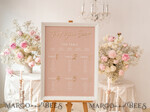 TISCHPLÄNE UND WILLKOMMENSCHILDER FÜR HOCHZEITEN Plexi Gold / Samt Rosa und Gold Modernes Acryl Sitzplan, 3D Elegantes Finde Deinen Platz - Sitzplan, Hochzeittischplan im weißen Rahmen, Hochzeitsdekoration mit goldenen Buchstaben - Empfangsbeschilderung - Individuelles Zeremonieschild BpPXSet15