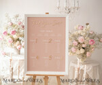 TISCHPLÄNE UND WILLKOMMENSCHILDER FÜR HOCHZEITEN Plexi Gold / Samt Rosa und Gold Modernes Acryl Sitzplan, 3D Elegantes Finde Deinen Platz - Sitzplan, Hochzeittischplan im weißen Rahmen, Hochzeitsdekoration mit goldenen Buchstaben - Empfangsbeschilderung - Individuelles Zeremonieschild BpPXSet15