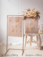 TISCHPLÄNE UND WILLKOMMENSCHILDER FÜR HOCHZEITEN Plexi Gold / Samt Elegantes klares Hochzeitsset Acryl Finde deinen Platz, personalisierter Hochzeitsbeige Tischplan, akrylklar tan transparent und golden modernes klares transparentes Sitzschema, 3D elegantes Finde deinen Platz - Sitzplan, goldener Luxus Hochzeits Tischplan, Hochzeitsdekoration mit goldenen Buchstaben - Goldene Empfangsbeschilderung - Individuelles Tan Zeremonieschild.16