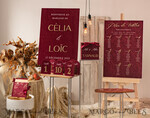 TISCHPLÄNE UND WILLKOMMENSCHILDER FÜR HOCHZEITEN Plexi Gold / Samt Burgunder Hochzeitstischplan, Kastanienbraunes Samt- und Goldmodernes Sitzdiagramm, 3D Elegantes Finde Deinen Platz Sitzplan, Luxuriöser Hochzeitstischplan, Hochzeitsdekoration mit goldenen Buchstaben Marsala Goldene Empfangsbeschilderung Rotes individuelles Zeremonieschild.24