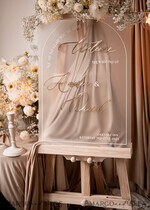 TISCHPLÄNE UND WILLKOMMENSCHILDER FÜR HOCHZEITEN Plexi Gold / Samt Bogen gefroren und goldene Acryl-Hochzeit Willkommen-Schild, Plexiglas goldene Hochzeitsdekoration, personalisiertes Hochzeitsschild, modernes Boho Empfangshochzeitsbrett26