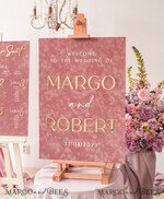 TISCHPLÄNE UND WILLKOMMENSCHILDER FÜR HOCHZEITEN Plexi Gold / Samt Luxuriöses Samt Blush Rosa Hochzeits Willkommensschild, Goldene Hochzeitsdekoration, Personalisierte Hochzeitsbeschilderung, Hochzeitsgeschenk, Willkommenshochzeitsboard BpPXSet11