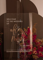 TISCHPLÄNE UND WILLKOMMENSCHILDER FÜR HOCHZEITEN Plexi Gold / Samt Luxuriöses klares und goldenes Hochzeits-Willkommensschild, goldene Hochzeitsdekoration, personalisiertes Hochzeits-Schild, Hochzeitsboard, Willkommens-Hochzeitsboard12