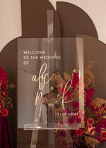 TISCHPLÄNE UND WILLKOMMENSCHILDER FÜR HOCHZEITEN Plexi Gold / Samt Luxuriöses klares und goldenes Hochzeits-Willkommensschild, goldene Hochzeitsdekoration, personalisiertes Hochzeits-Schild, Hochzeitsboard, Willkommens-Hochzeitsboard12
