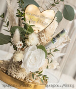 FRISCH VERHEIRATETES PAAR GESCHENKE Geldgeschenk zur Hochzeit Geschenkschachtel für Geld Geldgeschenk zur Hochzeit mit Strauß aus Trockenblumen personalisiert13
