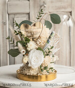 FRISCH VERHEIRATETES PAAR GESCHENKE Geldgeschenk zur Hochzeit Geschenkschachtel für Geld Geldgeschenk zur Hochzeit mit Strauß aus Trockenblumen personalisiert13