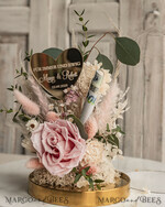 FRISCH VERHEIRATETES PAAR GESCHENKE Geldgeschenk zur Hochzeit Geschenkschachtel für Geld Geldgeschenk zur Hochzeit mit Strauß aus Trockenblumen personalisiert17