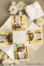 FRISCH VERHEIRATETES PAAR GESCHENKE Geldgeschenk zur Hochzeit Personalisierte Hochzeits-Geschenkbox mit Geldtasche und goldenen Weingläsern11