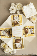 FRISCH VERHEIRATETES PAAR GESCHENKE Geldgeschenk zur Hochzeit Personalisierte Hochzeits-Geschenkbox mit Geldtasche und goldenen Weingläsern11