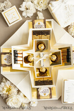 FRISCH VERHEIRATETES PAAR GESCHENKE Geldgeschenk zur Hochzeit Personalisierte Hochzeits-Geschenkbox mit Geldtasche und goldenen Weingläsern11