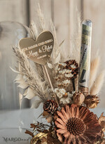 FRISCH VERHEIRATETES PAAR GESCHENKE Geldgeschenk zur Hochzeit Geschenkschachtel für Geld Geldgeschenk zur Hochzeit mit Strauß aus Trockenblumen personalisiert10