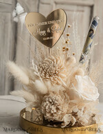 FRISCH VERHEIRATETES PAAR GESCHENKE Geldgeschenk zur Hochzeit Geschenkschachtel für Geld Geldgeschenk zur Hochzeit mit Strauß aus Trockenblumen personalisiert12