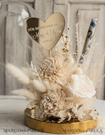 FRISCH VERHEIRATETES PAAR GESCHENKE Geldgeschenk zur Hochzeit Geschenkschachtel für Geld Geldgeschenk zur Hochzeit mit Strauß aus Trockenblumen personalisiert12