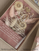 FRISCH VERHEIRATETES PAAR GESCHENKE Geldgeschenk zur Hochzeit Geschenkschachtel für Geld Geldgeschenk zur Hochzeit mit Strauß aus Trockenblumen personalisiert, Reagenzglas für Geld.14