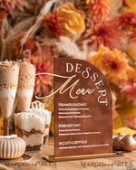 TISCHDEKORATIONSCHILDER   Samt Tischnummern und Dekoration Terrakotta Samt Bogen Dessertmenü, Rostgold Candy-Schild, Goldplexi Tischbogen Kuchenbar Menü, Luxuriöse Hochzeits-Tischdekoration, Hochzeitsbeschilderung Golden Burnt Orange39