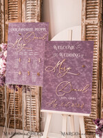TISCHDEKORATIONSCHILDER   Samt Tischnummern und Dekoration Acryl- und Samt-Arch-Dinner-Menü, gold Plexi Mauve-Hochzeitsmenü-Schild mit Ständer, staubige Rose Plexi Tisch-Dinner-Menü luxuriöse lila Hochzeits-Tischdekoration10