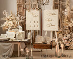 TISCHDEKORATIONSCHILDER   Samt Tischnummern und Dekoration Acrylbogen Tischnummer & Dinner-Menü-Kombination, Samt-Elfenbein Acrylgold-Schild, Gold-Elfenbein Plexi-Samt Tischnummern & Menü-Kombination Luxus Hochzeits Tischdekoration, Hochzeitsbeschilderung Goldene Spiegel Tischnummern & Menü22