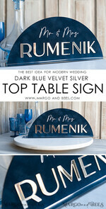 TISCHDEKORATIONSCHILDER   Samt Tischnummern und Dekoration Silberne Acryl-Top-Tisch Mr und Mrs-Schilder mit Ständer, dunkelblaue Samt-Silber-Spiegel-Tischschilder, marineblaue Silber-Plexiglas-Top-Tisch Mr und Mrs-Schilder, luxuriöse Hochzeits-Tischdekorationen Tischmittelstücke.11
