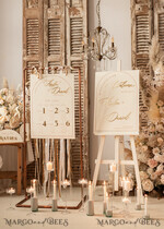 TISCHDEKORATIONSCHILDER   Samt Tischnummern und Dekoration Goldene Acryl Tisch Mr Mrs Schilder mit Ständer, Elfenbein Samt & gold Tischschild, Goldene Plexi Tisch Mr Mrs Schilder, Luxuriöse Hochzeits Tischdekoration Tischmittelstücke19