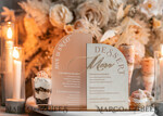 TISCHDEKORATIONSCHILDER   Samt Tischnummern und Dekoration Acrylbogen Dessertmenü, Elfenbein gefrorenes Acryl Gold Candy Bar Schild, Gold Plexi Tisch Dessertmenü Kombi Luxus Hochzeits Tisch Dekor, Hochzeitsbeschilderung Gold.20