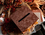 KARTONBOXEN  
 Samtkartenboxen Terracotta Fall Card Box und Arch Acrylkarten & Geschenkschilder, Samt Rost Hochzeit Kartenbox mit Deckel, verbrannte Orange Hochzeitsgeldbox, Kupfer Hochzeitskartenbox Karten und Geschenke Arch Acrylschild Set18
