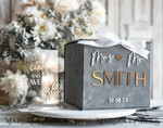 KARTONBOXEN  
 Samtkartenboxen Geschenkkartenbox & Schild-Set, Samtgraue Hochzeitswunschbrunnen-Geschenkkartenbox, Personalisierte Hochzeitskartenbox, Graue Luxus-Kartenbox, Hochzeitskartenbox mit Deckel, Graue Hochzeitsgeldbox, Hochzeitskartenbox17