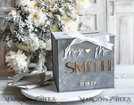 KARTONBOXEN  
 Samtkartenboxen Geschenkkartenbox & Schild-Set, Samtgraue Hochzeitswunschbrunnen-Geschenkkartenbox, Personalisierte Hochzeitskartenbox, Graue Luxus-Kartenbox, Hochzeitskartenbox mit Deckel, Graue Hochzeitsgeldbox, Hochzeitskartenbox17