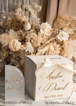 KARTONBOXEN  
 Samtkartenboxen Elfenbein Geschenkkartenbox & Karten Geschenke Schild Set, Samt Klassische Hochzeitswunschbrunnen Geldgeschenkkartenbox, Personalisierte Gold Plexi Hochzeitskartenbox, Luxuriöse Kartenbox, Hochzeitskartenbox mit Deckel, Hochzeitsgeldbox16