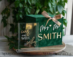 KARTONBOXEN  
 Samtkartenboxen Geschenkkartenbox & Schilderset, Samtgrüne Hochzeitswunschbrunnen-Geschenkkartenbox, personalisierte Hochzeitskartenbox, luxuriöse Kartenbox mit Grünpflanzen, Hochzeitskartenbox mit Deckel, smaragdgrüne Hochzeitsgeldbox, Gartenhochzeitskartenbox.11