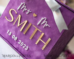 KARTONBOXEN  
 Samtkartenboxen Hochzeits-Wunschbrunnen-Kartenbox, Geschenkkartenbox, Samt lila Hochzeits-Wunschbrunnen Geldgeschenkkartenbox, personalisierte Hochzeitskartenbox, Luxus-Kartenbox, Hochzeitskartenbox mit Deckel, Hochzeitsgeldbox, Hochzeitskartenbox, BVpx37