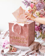 KARTONBOXEN  
 Samtkartenboxen Hochzeits-Wunschbrunnen-Kartenbox, Geschenkkartenbox, Samt in zartrosa Hochzeits-Wunschbrunnen Geldgeschenkkartenbox, Personalisierte Hochzeitskartenbox, Luxus-Kartenbox, Hochzeitskartenbox mit Deckel, Hochzeitsgeldbox, Hochzeitskartenbox.13