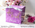 KARTONBOXEN  
 Samtkartenboxen Geschenkkartenbox & Karten mit guten Wünschen Set, Samt Lila Hochzeitswunschbrunnen Geldgeschenkkartenbox, personalisierte Hochzeitskartenbox, luxuriöse Kartenbox, Hochzeitskartenbox mit Deckel, Hochzeitsgeldbox, Hochzeitskartenbox4