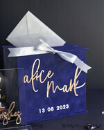 KARTONBOXEN  
 Samtkartenboxen Geschenkkartenbox & Karten mit besten Wünschen Set, Samt Navy Hochzeitswunschbrunnen Geldgeschenkkartenbox, personalisierte Hochzeitskartenbox, luxuriöse Kartenbox, Hochzeitskartenbox mit Deckel, Hochzeitsgeldbox, Hochzeitskartenbox.8