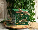 KARTONBOXEN  
 Samtkartenboxen Hochzeitskartenbox für Gartenhochzeiten, Geschenkkartenbox & Schild-Set, Samtgrüne Hochzeitswunschbox für Geldgeschenke, personalisierte Hochzeitskartenbox, luxuriöse Kartenbox mit Grünpflanzen, Hochzeitskartenbox mit Deckel, smaragdgrüne Hochzeitsgeldbox, Hochzeitskartenbox für Gartenhochzeiten.20