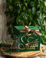 KARTONBOXEN  
 Samtkartenboxen Hochzeitskartenbox für Gartenhochzeiten, Geschenkkartenbox & Schild-Set, Samtgrüne Hochzeitswunschbox für Geldgeschenke, personalisierte Hochzeitskartenbox, luxuriöse Kartenbox mit Grünpflanzen, Hochzeitskartenbox mit Deckel, smaragdgrüne Hochzeitsgeldbox, Hochzeitskartenbox für Gartenhochzeiten.20