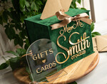 KARTONBOXEN  
 Samtkartenboxen Hochzeitskartenbox für Gartenhochzeiten, Geschenkkartenbox & Schild-Set, Samtgrüne Hochzeitswunschbox für Geldgeschenke, personalisierte Hochzeitskartenbox, luxuriöse Kartenbox mit Grünpflanzen, Hochzeitskartenbox mit Deckel, smaragdgrüne Hochzeitsgeldbox, Hochzeitskartenbox für Gartenhochzeiten.20
