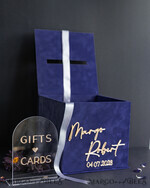 KARTONBOXEN  
 Samtkartenboxen Geschenkkartenbox & Bogen-Schild-Set, Samt Navy Hochzeitswunschbrunnen Geldgeschenkkartenbox, Personalisierte Hochzeitskartenbox, Luxus Kartenbox, Hochzeitskartenbox mit Deckel, Hochzeitsgeldbox, Hochzeitskartenbox.11