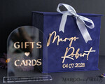 KARTONBOXEN  
 Samtkartenboxen Geschenkkartenbox & Bogen-Schild-Set, Samt Navy Hochzeitswunschbrunnen Geldgeschenkkartenbox, Personalisierte Hochzeitskartenbox, Luxus Kartenbox, Hochzeitskartenbox mit Deckel, Hochzeitsgeldbox, Hochzeitskartenbox.11