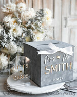 KARTONBOXEN  
 Samtkartenboxen Kartenbox, Hochzeitskartenbox mit Deckel, Frühlingshochzeit Geldbox, Hochzeitskartenbox mit Schlitz und Karten und Geschenk-Bogen Acrylschild-Set16