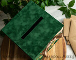 KARTONBOXEN  
 Samtkartenboxen Geschenkkartenbox, Samtgrüne Hochzeitswunschbrunnen-Geldgeschenkkartenbox, personalisierte Hochzeitskartenbox, luxuriöse Grünpflanzenkartenbox, Hochzeitskartenbox in Grün und Gold mit Deckel, Hochzeitsgeldbox, smaragdgrüne Hochzeitskartenbox.9