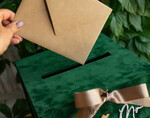 KARTONBOXEN  
 Samtkartenboxen Geschenkkartenbox, samtgrüne Hochzeitswunschbrunnen-Geschenkkartenbox, personalisierte Hochzeitskartenbox, luxuriöse Grünpflanzenkartenbox, Hochzeitskartenbox in Grün und Gold mit Deckel, Hochzeitsgeldbox, smaragdgrüne Hochzeitskartenbox.4