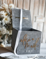 KARTONBOXEN  
 Samtkartenboxen Kartenbox, Hochzeitskartenbox mit Deckel, Frühlingshochzeit Geldbox, Hochzeitskartenbox mit Schlitz und Karten sowie Geschenkbogen Acryl-Schild-Set.21
