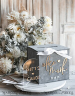 KARTONBOXEN  
 Samtkartenboxen Kartenbox, Hochzeitskartenbox mit Deckel, Frühlingshochzeit Geldbox, Hochzeitskartenbox mit Schlitz und Karten sowie Geschenkbogen Acryl-Schild-Set.21