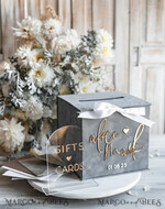 KARTONBOXEN  
 Samtkartenboxen Kartenbox, Hochzeitskartenbox mit Deckel, Frühlingshochzeit Geldbox, Hochzeitskartenbox mit Schlitz und Karten sowie Geschenkbogen Acryl-Schild-Set.21
