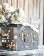 KARTONBOXEN  
 Samtkartenboxen Geschenkkartenbox & Schild Set, Samtgraue Hochzeitswunschbrunnen-Geschenkkartenbox, Personalisierte Hochzeitskartenbox, Graue Luxus-Kartenbox, Hochzeitskartenbox mit Deckel, Graue Hochzeitsgeldbox, Hochzeitskartenbox20