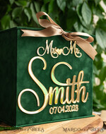 KARTONBOXEN  
 Samtkartenboxen Geschenkkartenbox, Samtgrüne Hochzeitswunschbox für Geldgeschenke, personalisierte Hochzeitskartenbox, luxuriöse Grünpflanzenkartenbox, Hochzeitskartenbox in Grün und Gold mit Deckel, Hochzeitsgeldbox, smaragdgrüne Hochzeitskartenbox.10