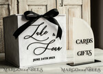 KARTONBOXEN  
 Samtkartenboxen Schwarz & Weiß Geschenkkartenbox & Karten Geschenke Schild Set, Samt Klassische Hochzeitswunschbrunnen Geldgeschenkkartenbox, Personalisierte Hochzeitskartenbox9
